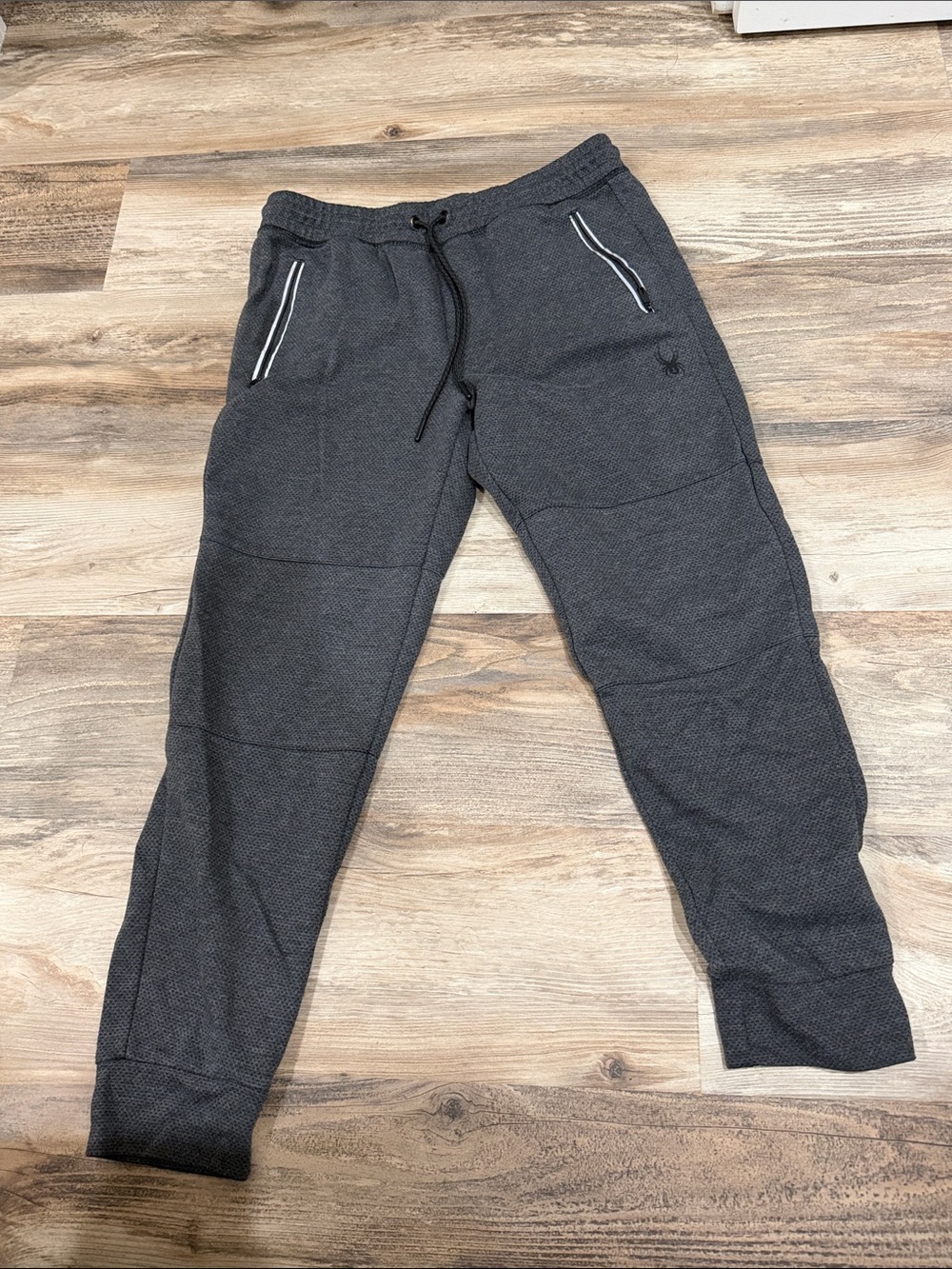 Charcoal Gray Athletic Joggers with Zip Pockets